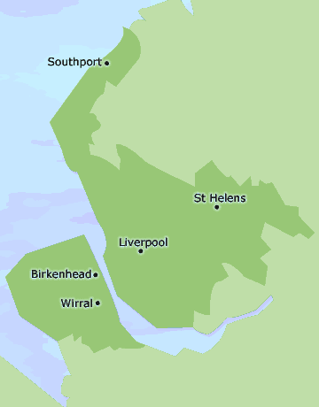 Merseyside map