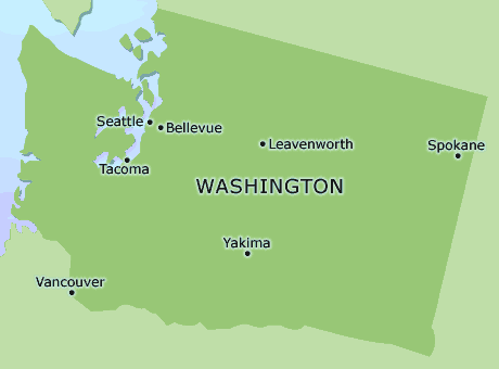 Washington clickable map